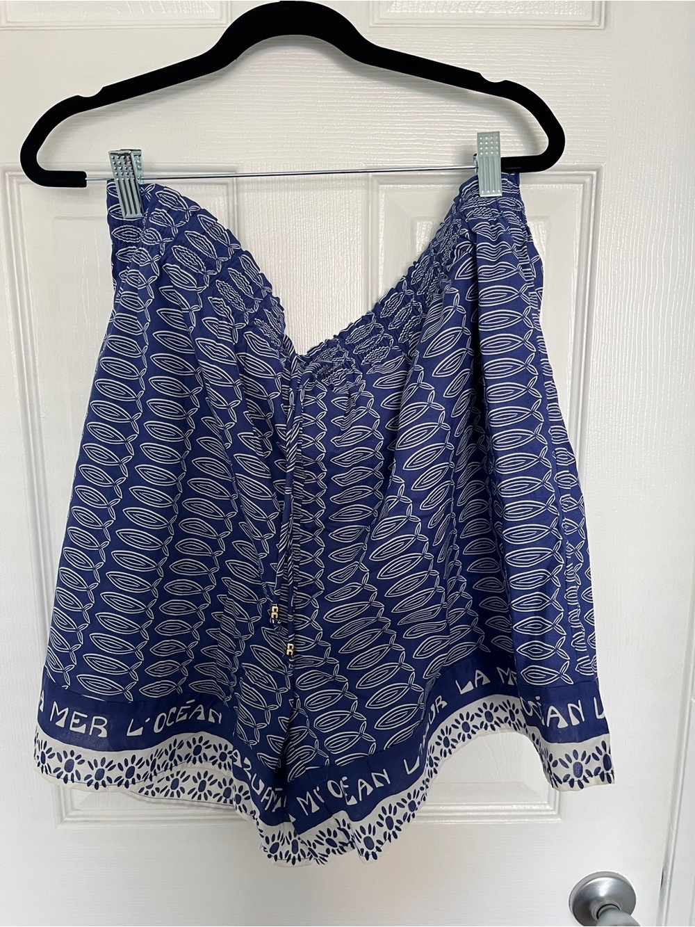 NWOT H&M Nautical Fish Print Baggy Long Bermuda Short